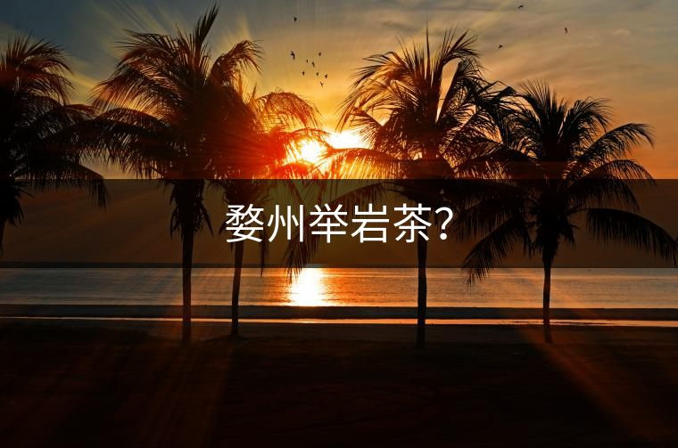 婺州舉巖茶？