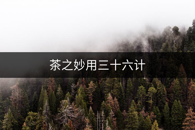 茶之妙用三十六計