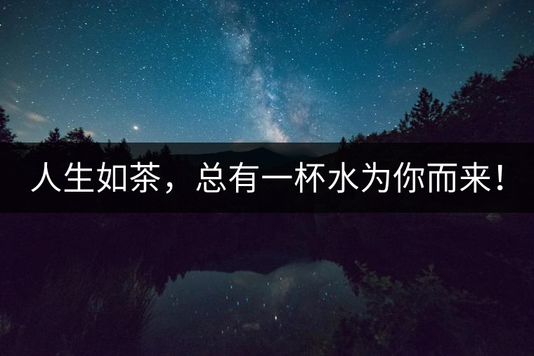 人生如茶，總有一杯水為你而來！