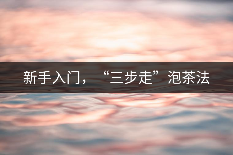 新手入門，“三步走”泡茶法