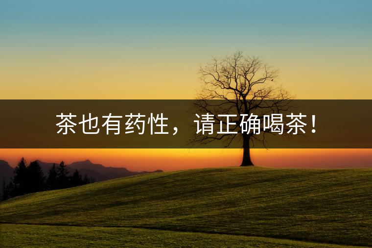 茶也有藥性，請正確喝茶！