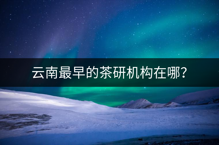 云南最早的茶研機(jī)構(gòu)在哪？