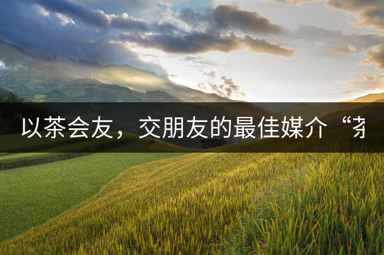 以茶會友，交朋友的最佳媒介“茶”！