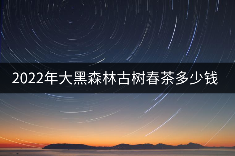 2022年大黑森林古樹春茶多少錢一公斤？