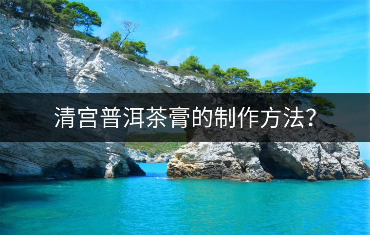 清宮普洱茶膏的制作方法？