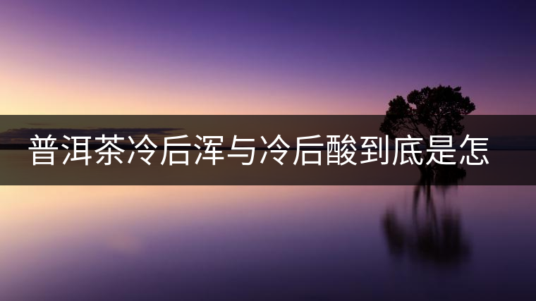 普洱茶冷后渾與冷后酸到底是怎么回事？