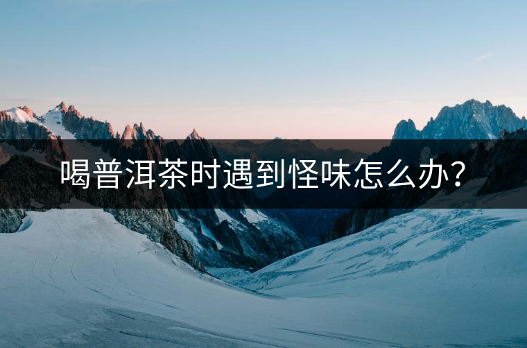 喝普洱茶時遇到怪味怎么辦？