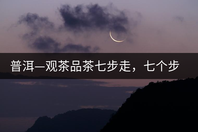 普洱—觀茶品茶七步走，七個(gè)步驟，喝懂普洱茶