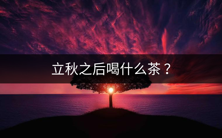 立秋之后喝什么茶 ？