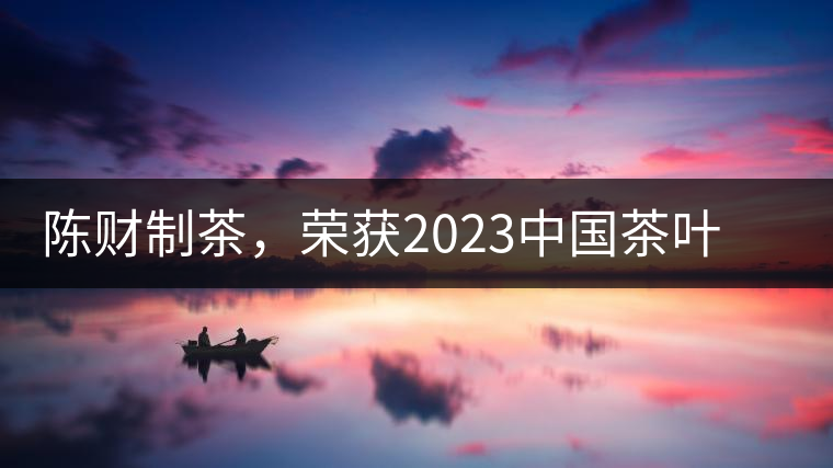 陳財(cái)制茶，榮獲2023中國(guó)茶葉十大領(lǐng)軍人物稱號(hào)