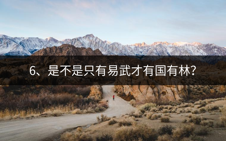 6、是不是只有易武才有國有林？