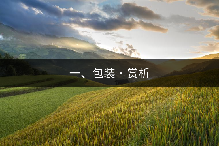 一、包裝 · 賞析