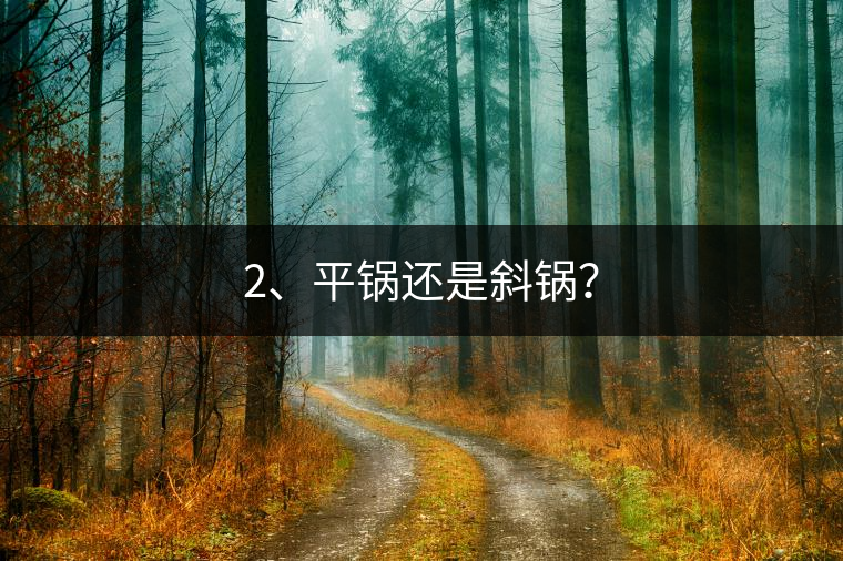 2、平鍋還是斜鍋？