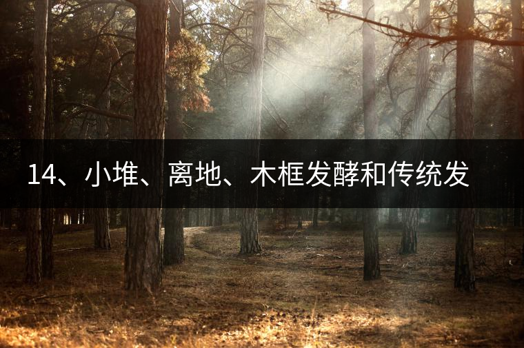 14、小堆、離地、木框發(fā)酵和傳統(tǒng)發(fā)酵