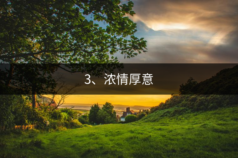 3、濃情厚意