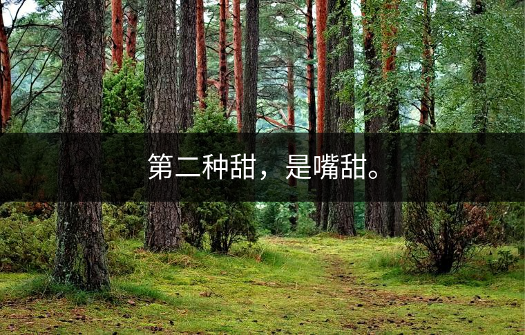 第二種甜，是嘴甜。