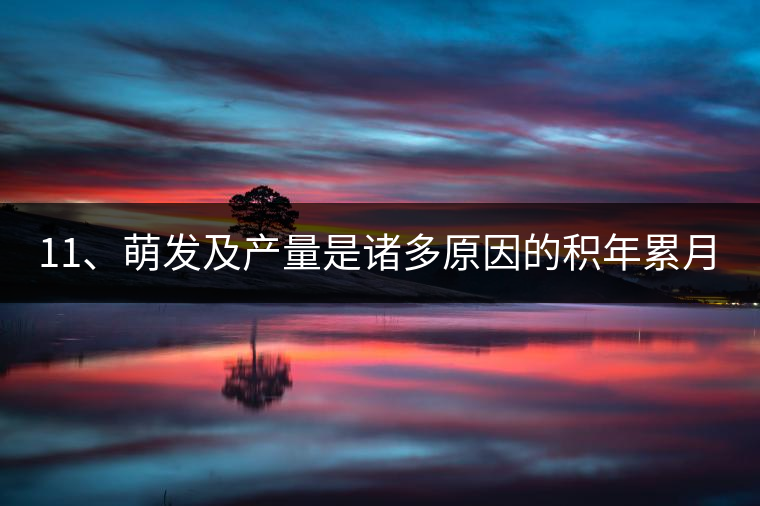 11、萌發(fā)及產(chǎn)量是諸多原因的積年累月的疊加。