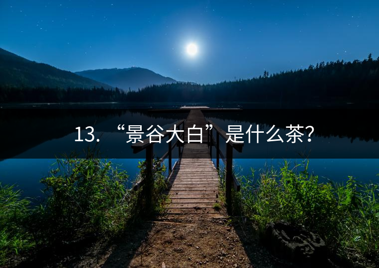 ? 13. “景谷大白”是什么茶？