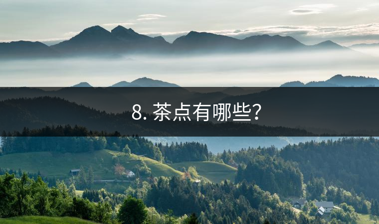 ?? 8. 茶點(diǎn)有哪些？