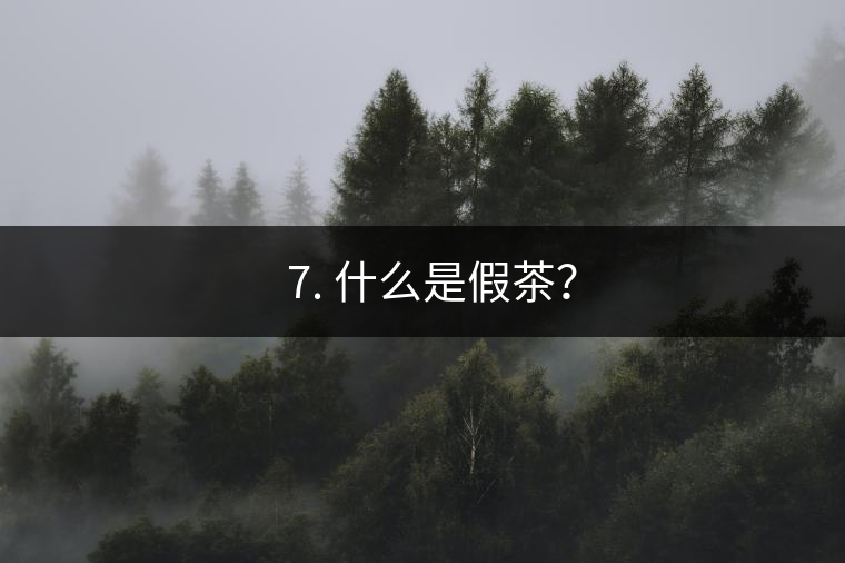 ? 7. 什么是假茶？