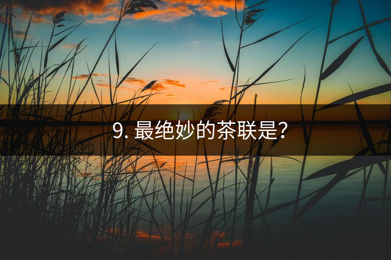 ? 9. 最絕妙的茶聯(lián)是？