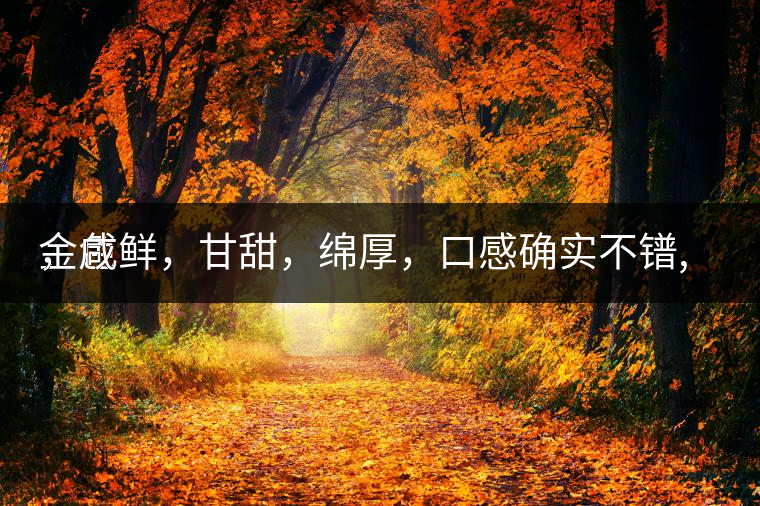 金色
，咸鮮，甘甜，綿厚，口感確實(shí)不鐠,還有上升空間。